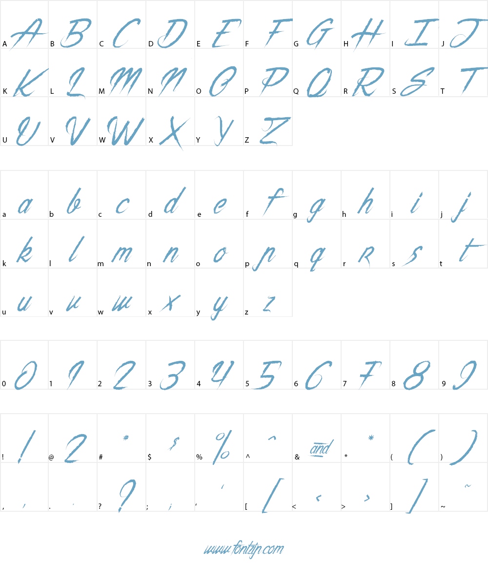 The Night Creatures Font Character